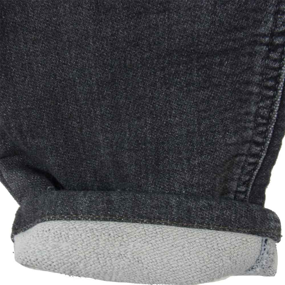 HUMAN MADE ヒューマンメイド リラックス ブラック デニム パンツ USED加工 スウェット パンツ ブラック系 XL【中古】