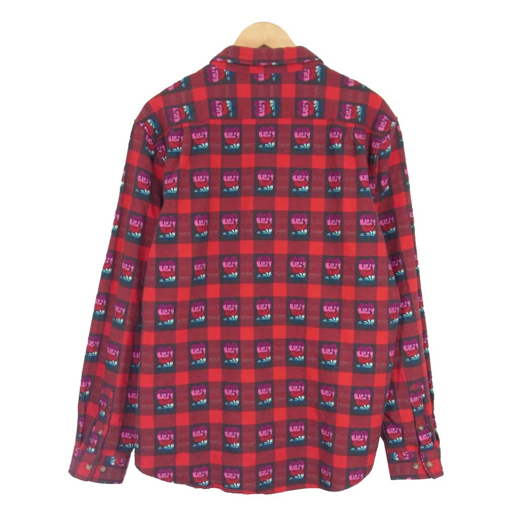 Supreme シュプリーム 19ss Rose Buffalo Plaid Shirt ローズ バッファロー プライド シャツ レッド系 L【中古】