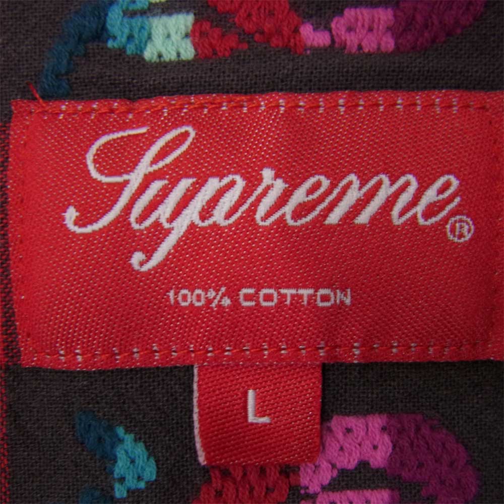 Supreme シュプリーム 19ss Rose Buffalo Plaid Shirt ローズ バッファロー プライド シャツ レッド系 L【中古】