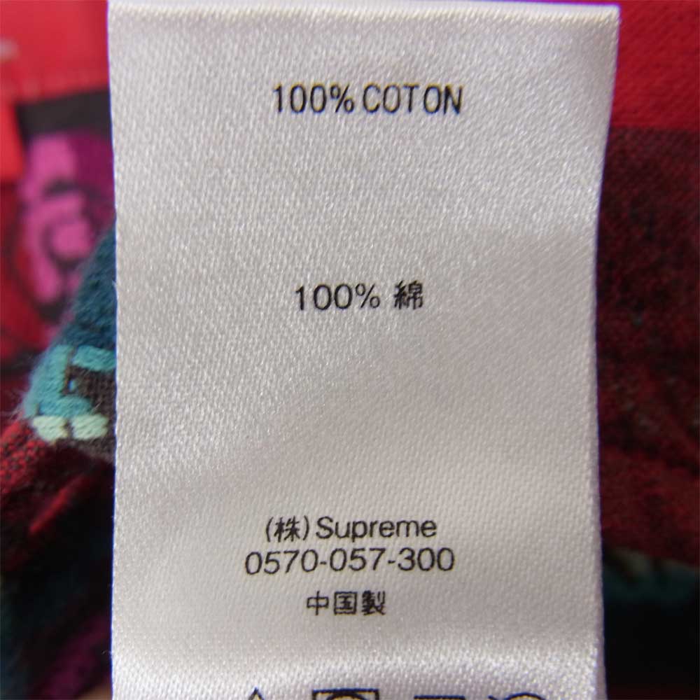 Supreme シュプリーム 19ss Rose Buffalo Plaid Shirt ローズ バッファロー プライド シャツ レッド系 L【中古】