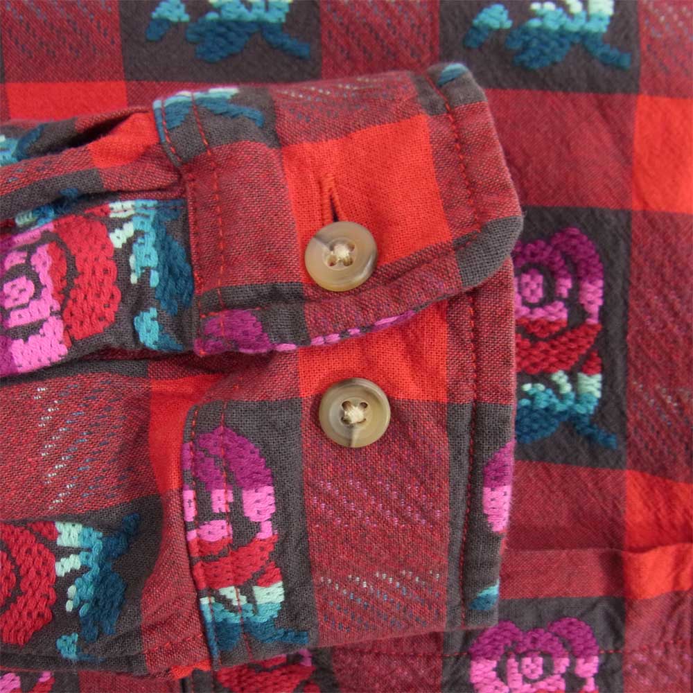 Supreme シュプリーム 19ss Rose Buffalo Plaid Shirt ローズ バッファロー プライド シャツ レッド系 L【中古】