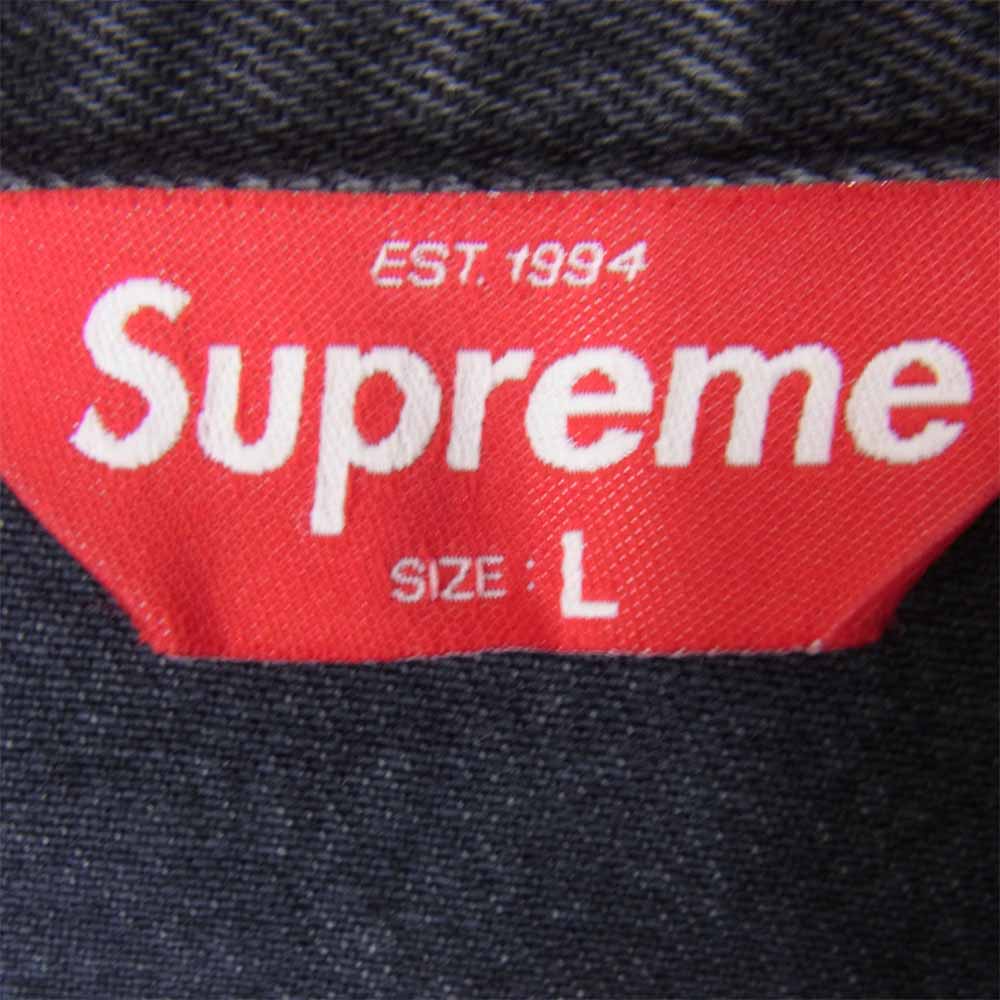 Supreme シュプリーム 19SS New York Painted Trucker Jacket ニューヨーク ペイント トラッカー ジャケット ブラック系 L【中古】