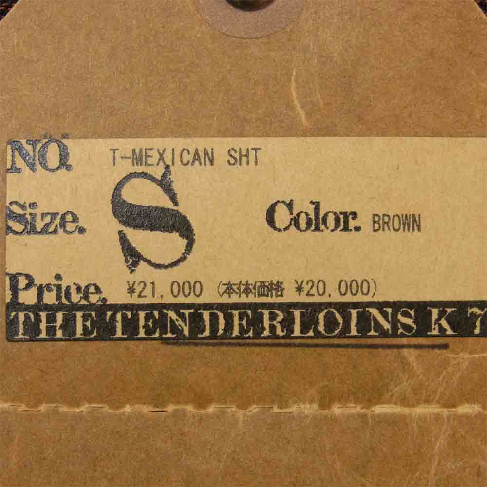 TENDERLOIN テンダーロイン T-MEXICAN SHT メキシカン 長袖 シャツ 日本製 ブラウン系 S【極上美品】【中古】