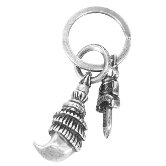 CHROME HEARTS クロムハーツ（原本無） ダガー クロウ スプリット キーリング シルバー系【中古】