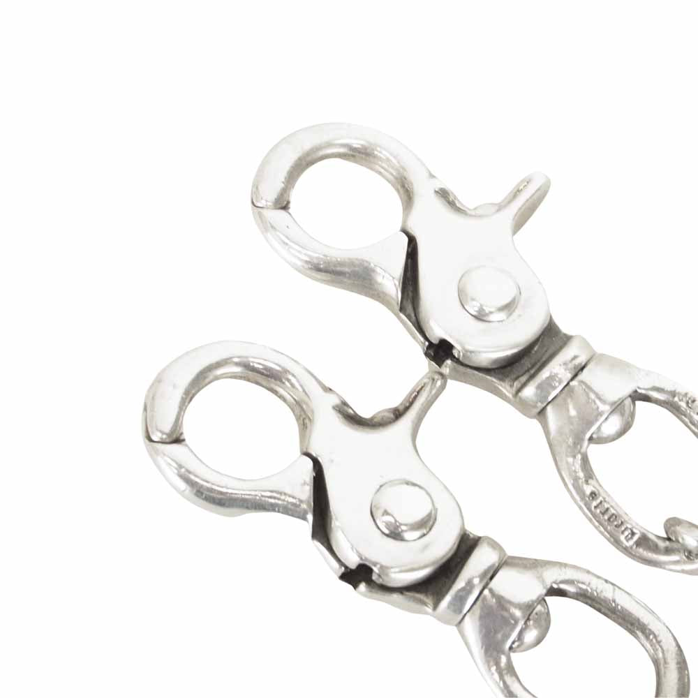 CHROME HEARTS クロムハーツ（原本無） 2クリップ ロング ローラー 9リンク ウォレット チェーン シルバー系【中古】