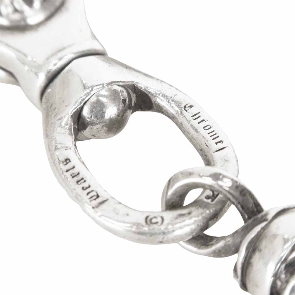CHROME HEARTS クロムハーツ（原本無） 2クリップ ロング ローラー 9リンク ウォレット チェーン シルバー系【中古】