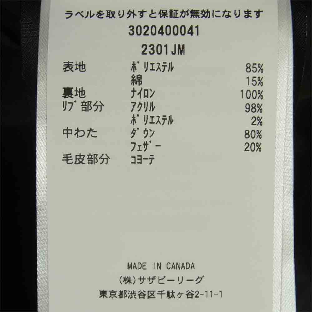 CANADA GOOSE カナダグース 2301JM サザビーリーグ国内正規品 RUSSEL PARKA ラッセル パーカ ダウン ジャケット ブラック系 L【新古品】【未使用】【中古】