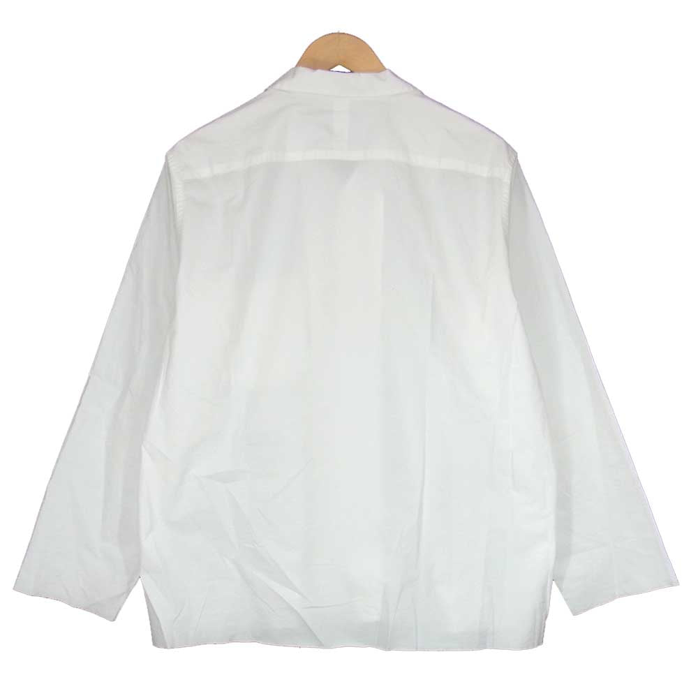 AURALEE オーラリー A6SS02WC セルビッチ ウェザー クロス オープン カラー シャツ ホワイト系 5【中古】