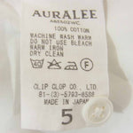 AURALEE オーラリー A6SS02WC セルビッチ ウェザー クロス オープン カラー シャツ ホワイト系 5【中古】