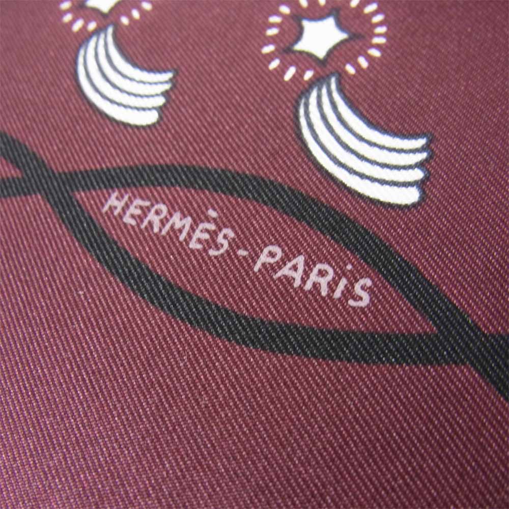 HERMES エルメス CARRE カレ 55 ななつ星 スカーフ エンジ系【極上美品】【中古】