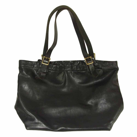 スロウ レザー トート バッグ ブラック系【中古】