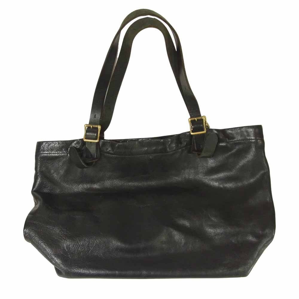 スロウ レザー トート バッグ ブラック系【中古】