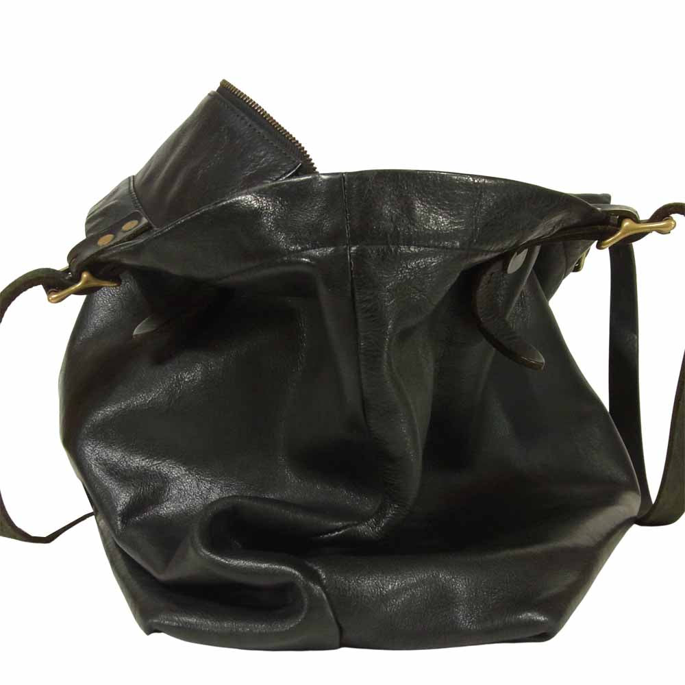 スロウ レザー トート バッグ ブラック系【中古】