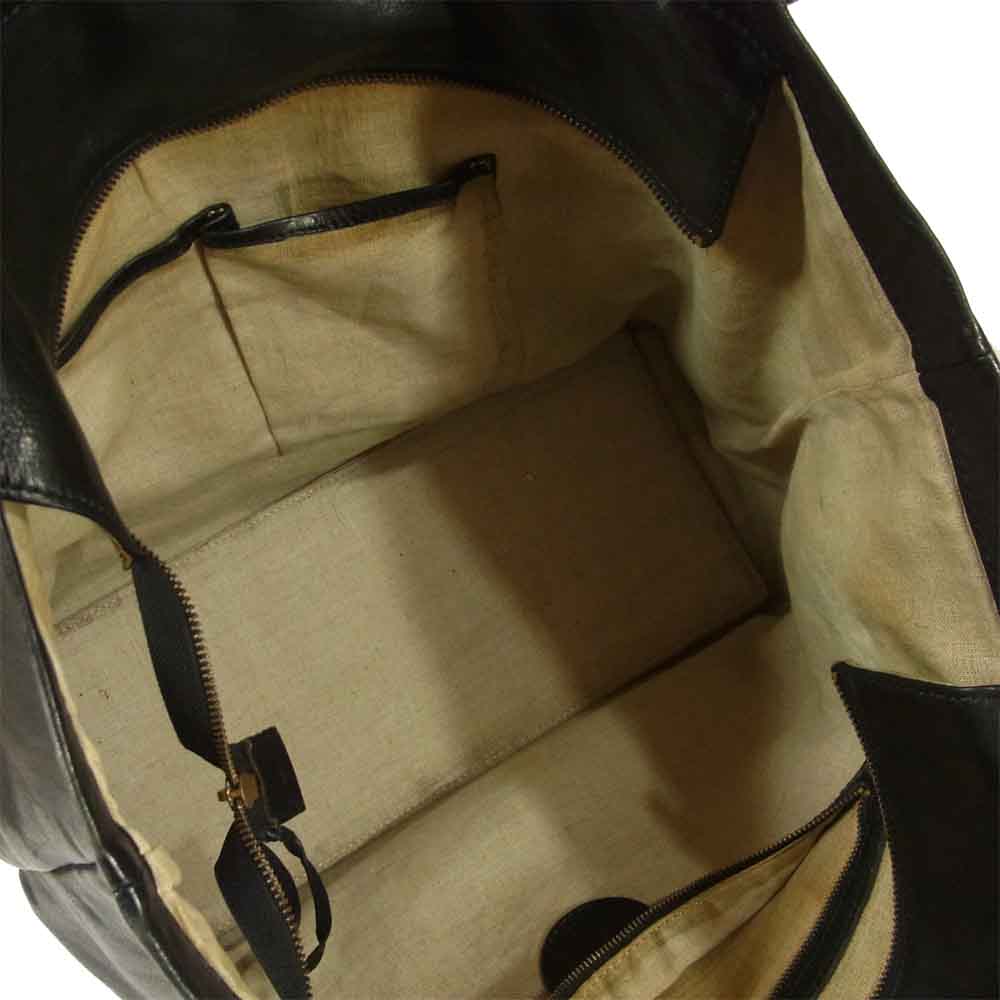 スロウ レザー トート バッグ ブラック系【中古】