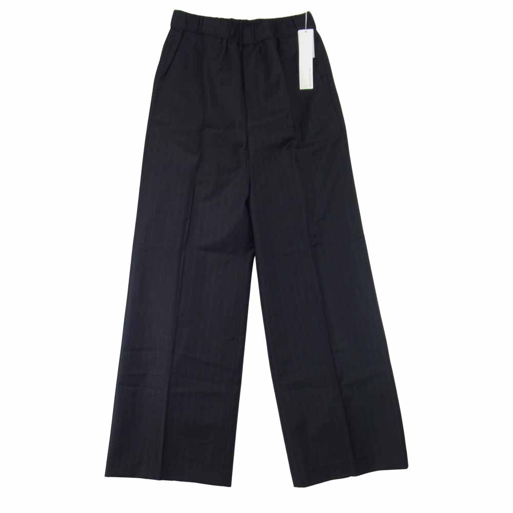 ギャルリー ヴィー ストライプ ワイド パンツ ブラック系 32【新古品】【未使用】【中古】