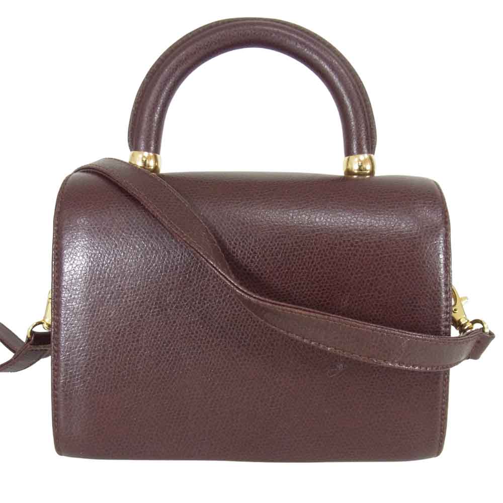 MAX MARA マックスマーラ 2WAY レザー ショルダー ミニ ハンド バック ブラウン系【中古】