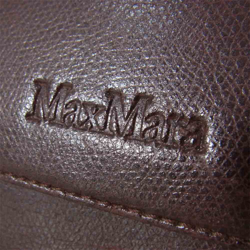 MAX MARA　２wayハンドバッグ　ショルダー付き　ブラウン×ゴールド