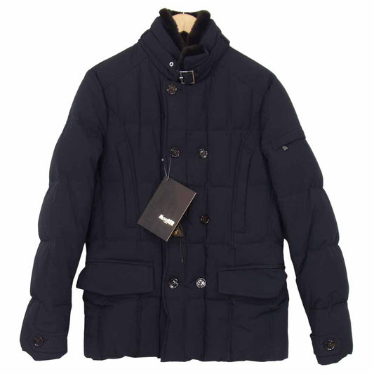 ムーレー シーロ SIRO ダブルブレステッド ダウン ジャケット ネイビー系 46【美品】【中古】