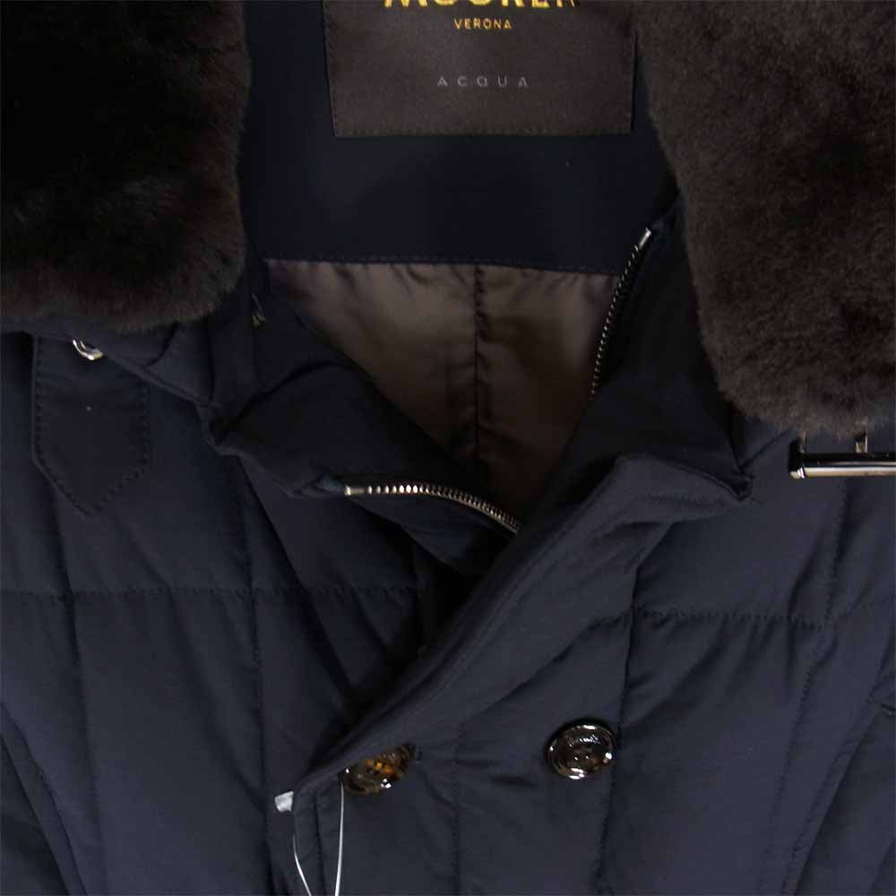 ムーレー シーロ SIRO ダブルブレステッド ダウン ジャケット ネイビー系 46【美品】【中古】