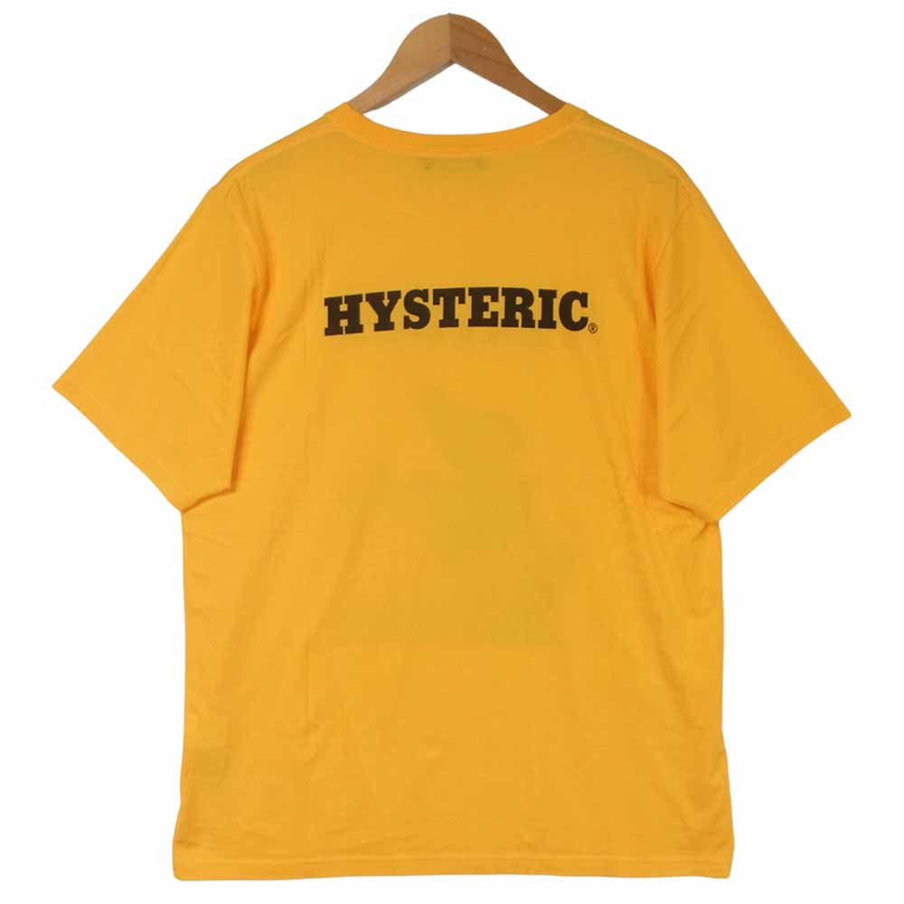 HYSTERIC GLAMOUR ヒステリックグラマー 19AW 12193CT03420 PLAYBOY プレイボーイ バタフライ ウーマン 半袖 Tシャツ イエロー系 L【極上美品】【中古】