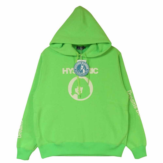 HYSTERIC GLAMOUR ヒステリックグラマー 02193CF13460 CIRCLE GIRL パーカー ライトグリーン系 L【新古品】【未使用】【中古】
