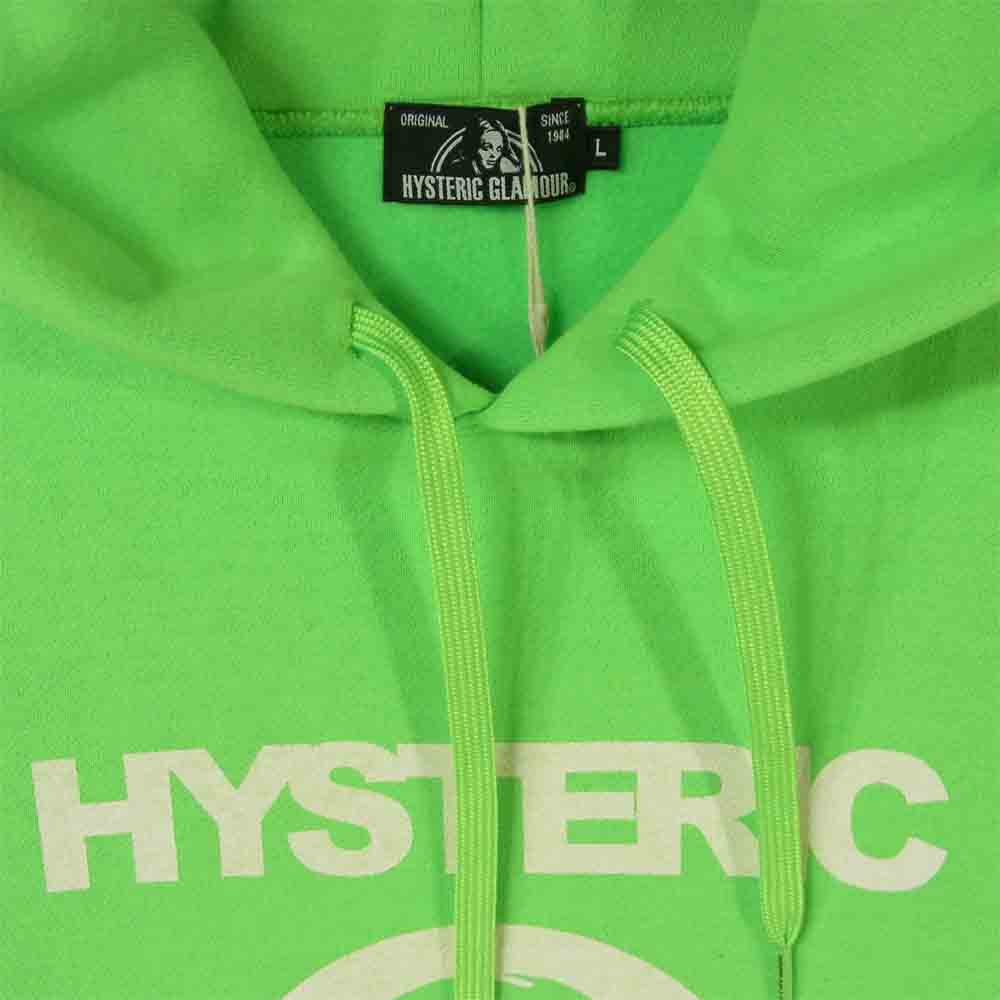 HYSTERIC GLAMOUR ヒステリックグラマー 02193CF13460 CIRCLE GIRL パーカー ライトグリーン系 L【新古品】【未使用】【中古】