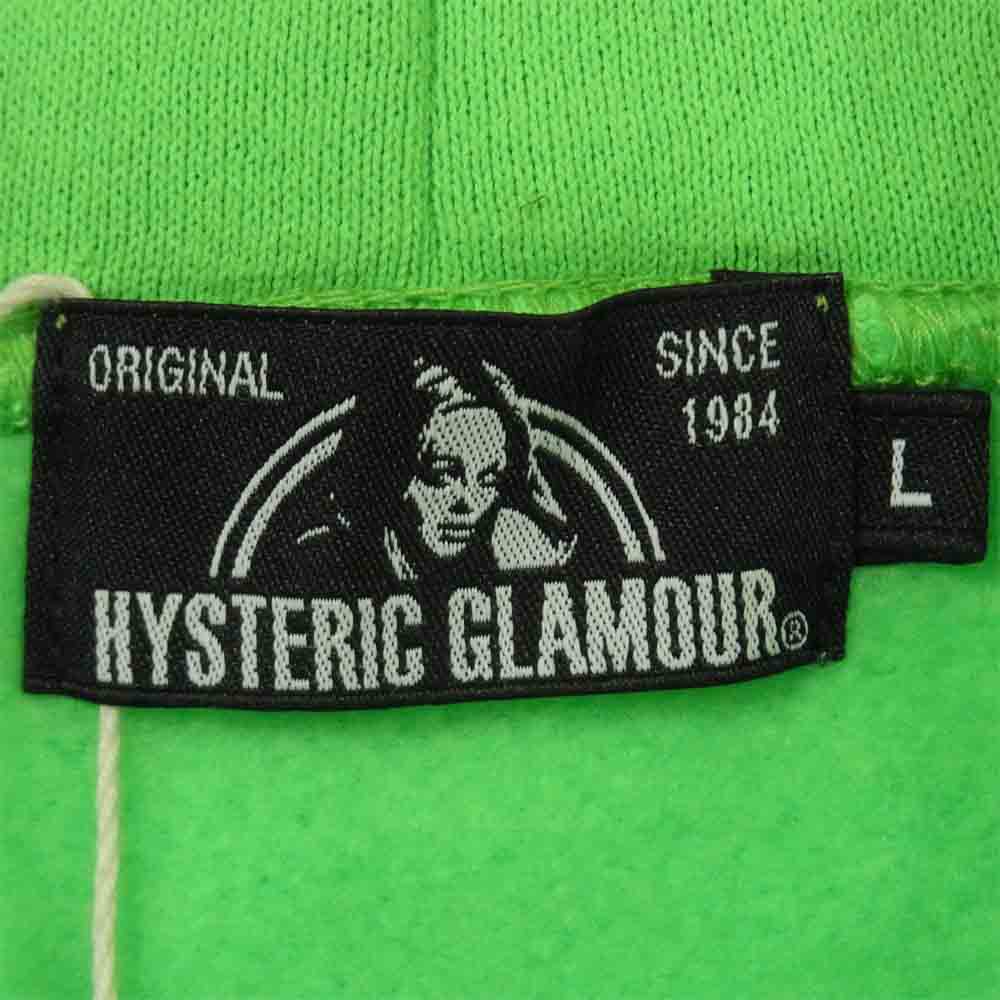 HYSTERIC GLAMOUR ヒステリックグラマー 02193CF13460 CIRCLE GIRL パーカー ライトグリーン系 L【新古品】【未使用】【中古】