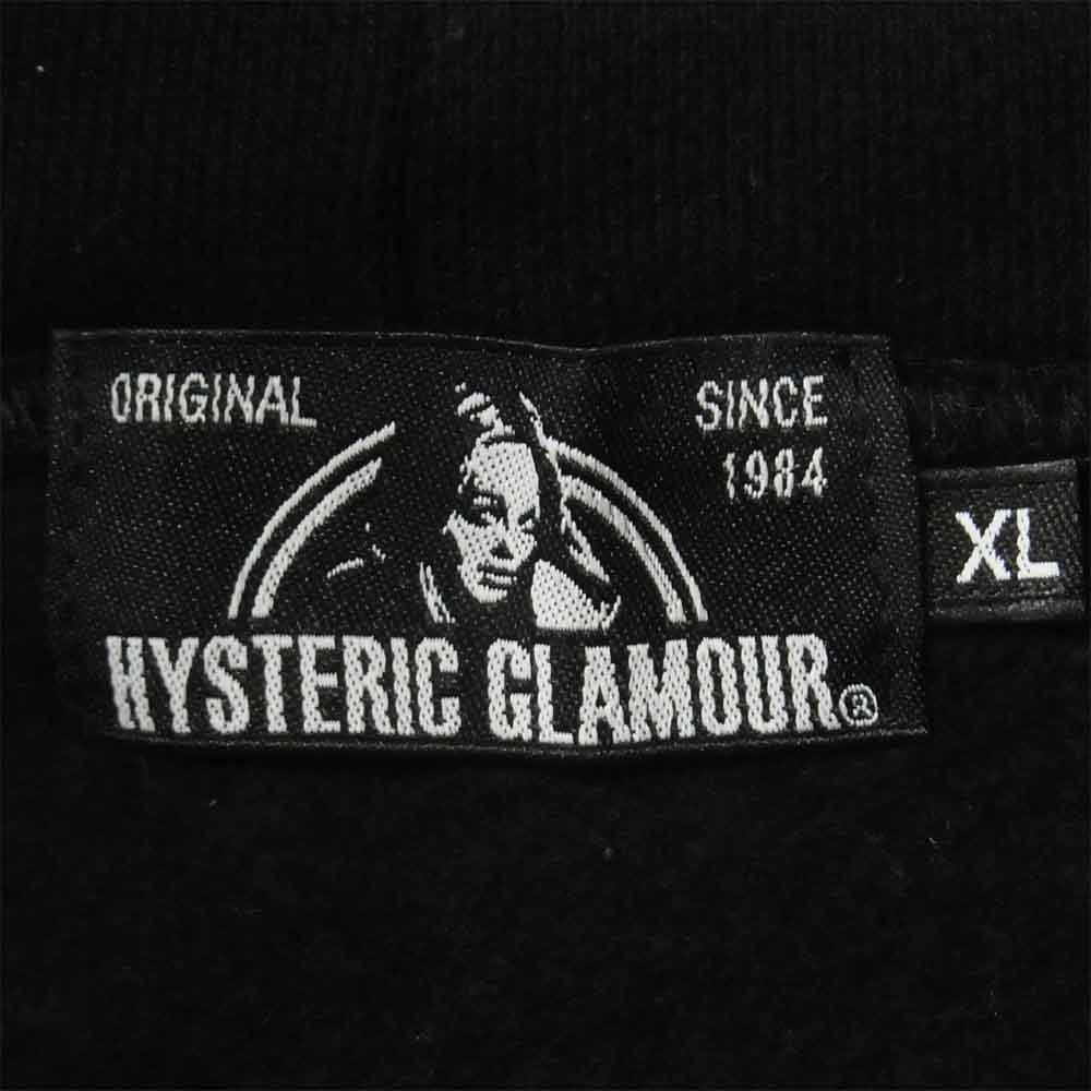 HYSTERIC GLAMOUR ヒステリックグラマー 02203CF08 TOKYOVITAMIN EVIL WOMAN オーバーサイズ パーカー ブラック系 XL【美品】【中古】