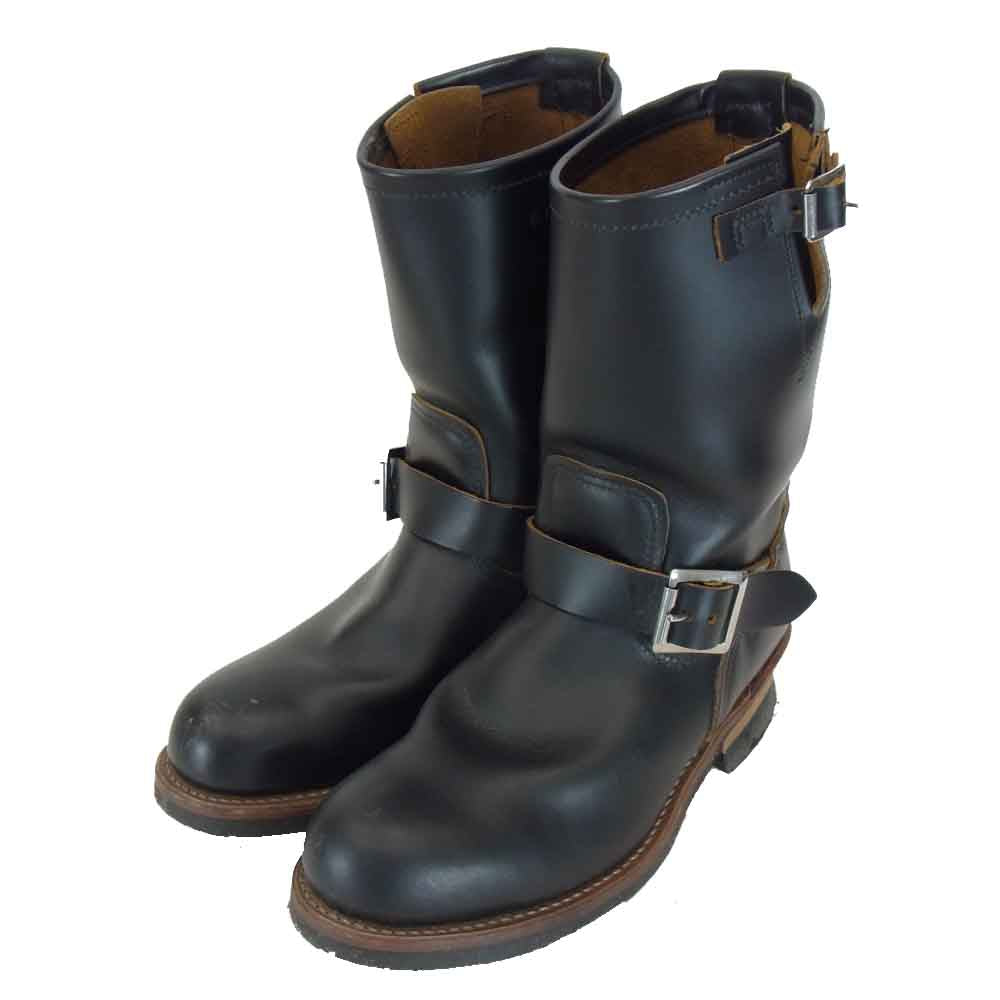 RED WING レッドウィング 9268 茶芯 クローンダイク ストーブパイプ エンジニアブーツ ブラック系 US 7 1/2【中古】