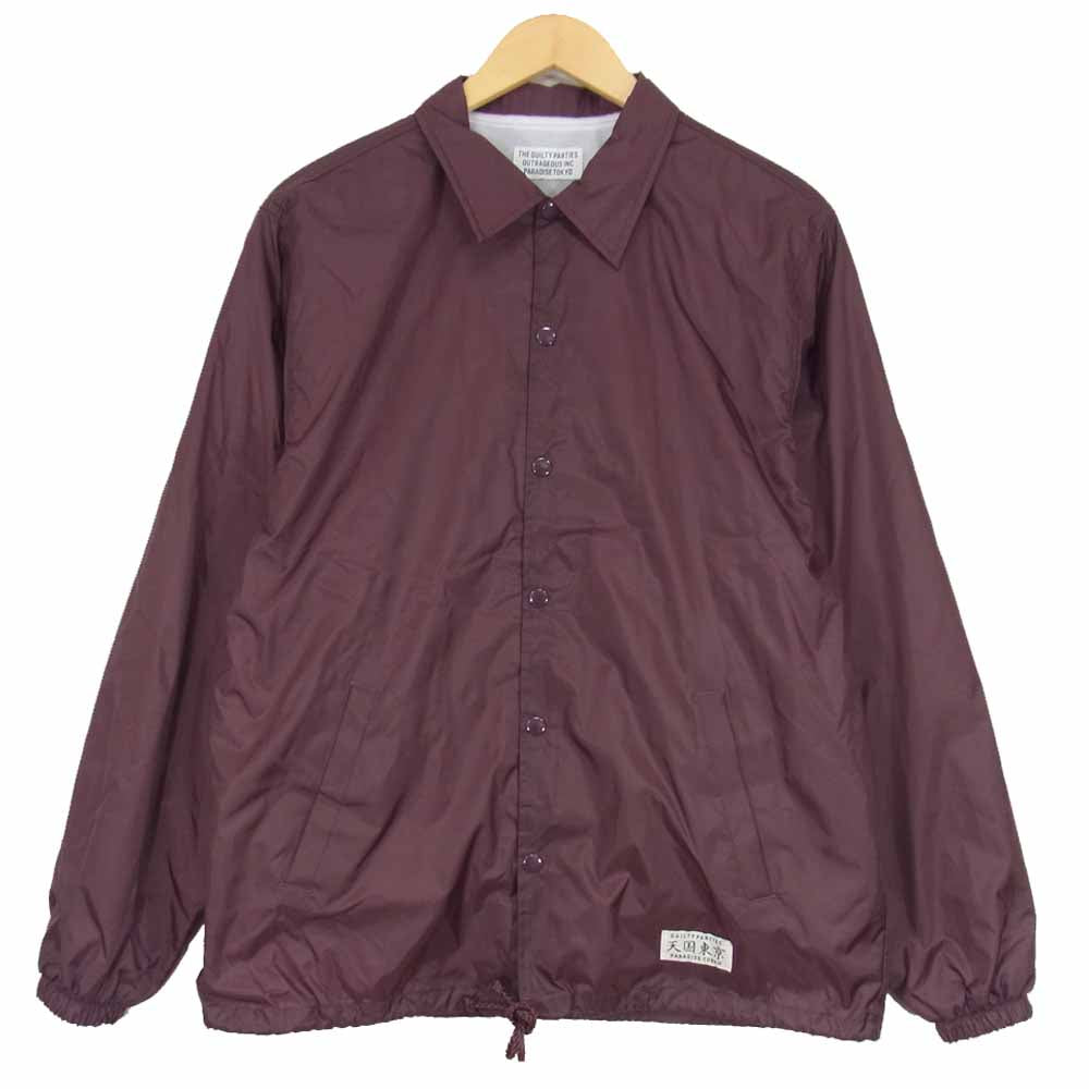 WACKO MARIA ワコマリア KILLER DISCO 天国東京 コーチジャケット エンジ系 M【美品】【中古】