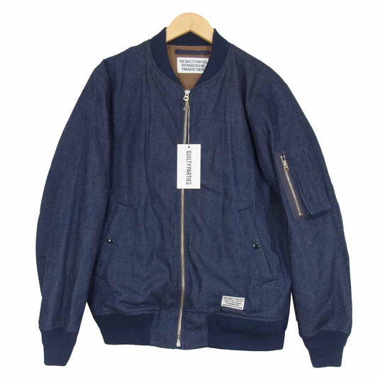 WACKO MARIA ワコマリア 17SS-WMO-BL27 MA-1 FLIGHT JACKET DENIM デニム フライト ジャケット インディゴブルー系 M【美品】【中古】