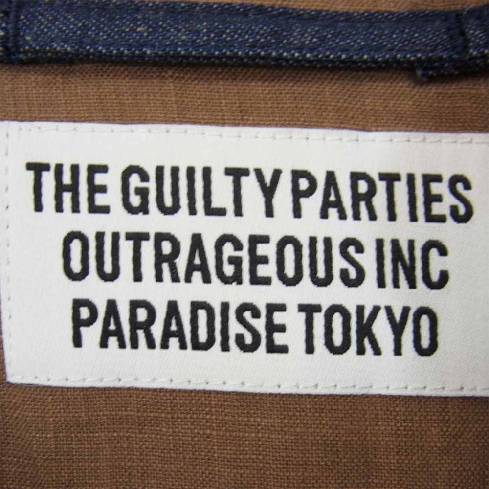 WACKO MARIA ワコマリア 17SS-WMO-BL27 MA-1 FLIGHT JACKET DENIM デニム フライト ジャケット インディゴブルー系 M【美品】【中古】