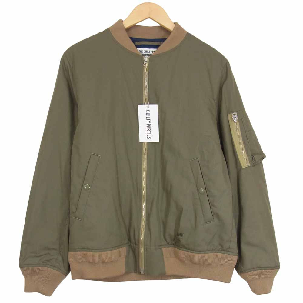 WACKO MARIA ワコマリア 16SS-WMO-ML16 MA-1 JACKET ジャケット カーキ系 L【新古品】【未使用】【中古】