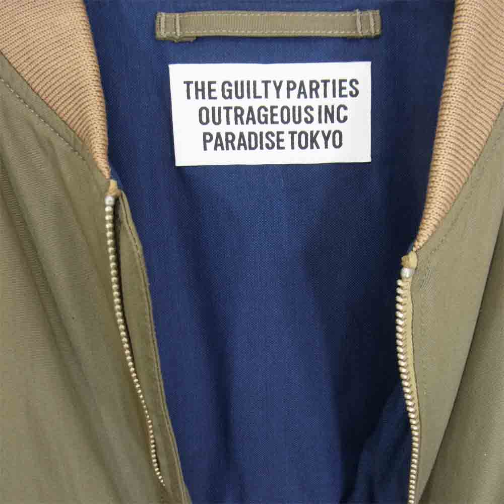 WACKO MARIA ワコマリア 16SS-WMO-ML16 MA-1 JACKET ジャケット カーキ系 L【新古品】【未使用】【中古】