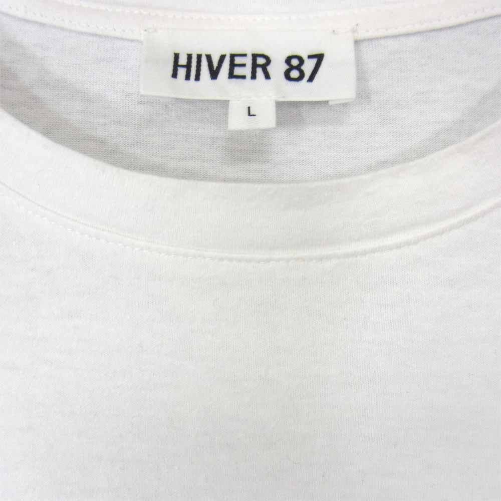 A.P.C. アーペーセー HIVER 87 T-SHIRT ロゴ フロッキープリント ホワイト系 L【中古】
