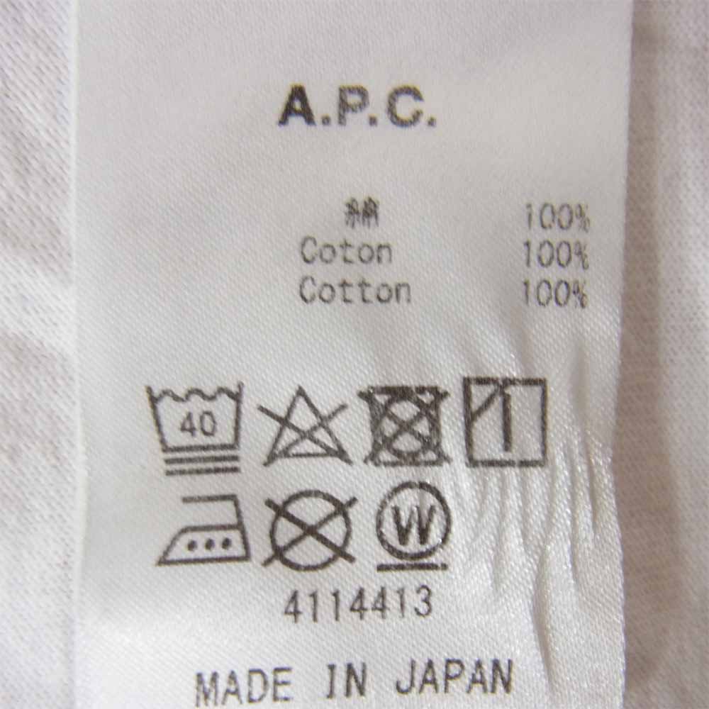 A.P.C. アーペーセー HIVER 87 T-SHIRT ロゴ フロッキープリント ホワイト系 L【中古】