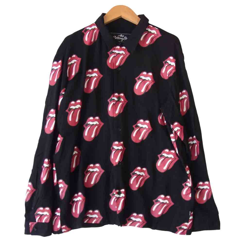 glamb グラム GB0120/RS05 Lips and Tongue SH リップス アンド タン シャツ ブラック系 2【中古】
