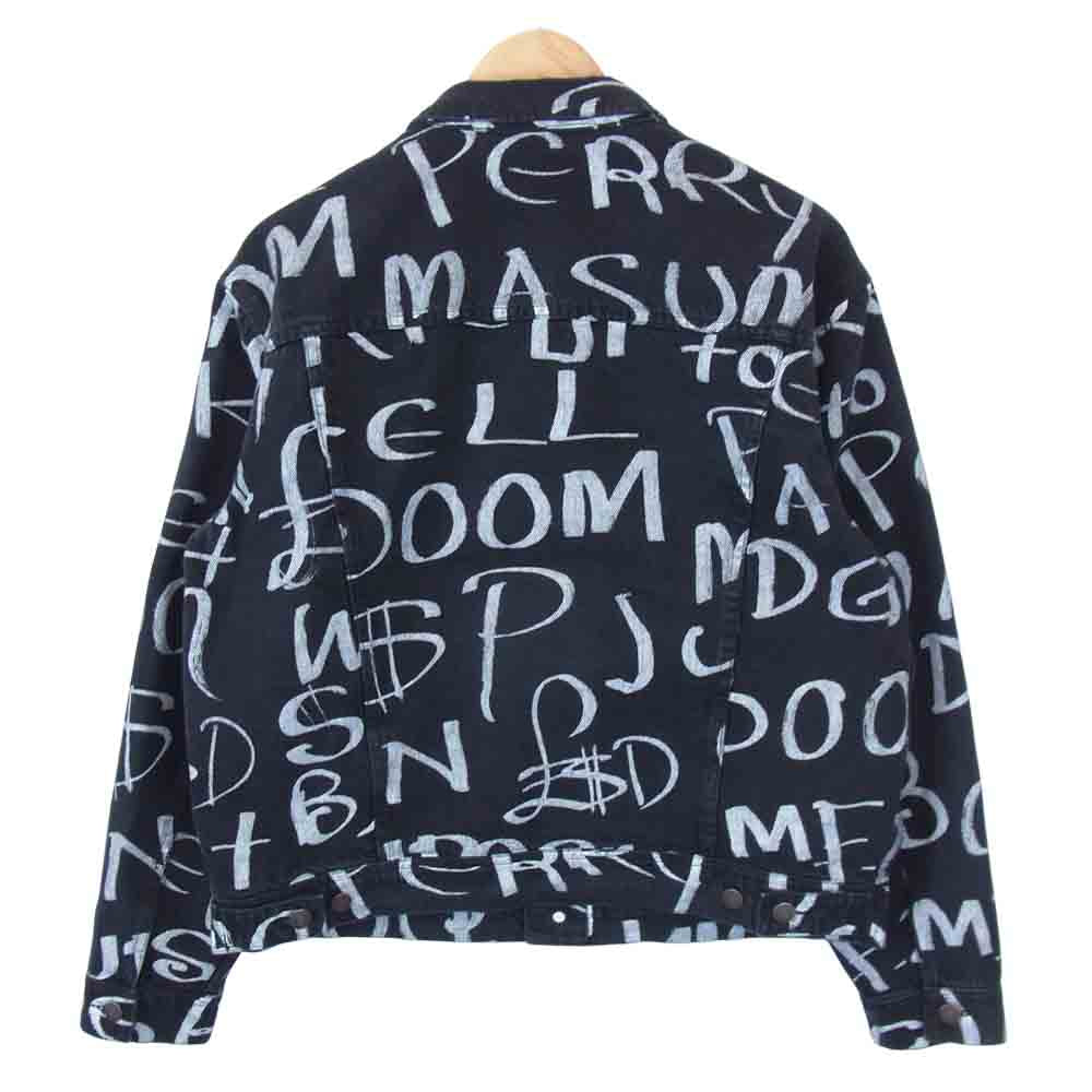 Supreme シュプリーム 20AW Black Ark Denim Trucker Jacket 総柄 デニムジャケット ブラック系 M【中古】