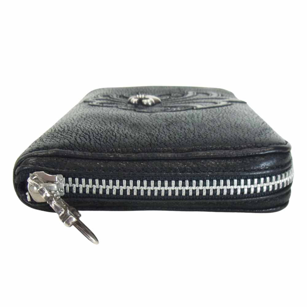 CHROME HEARTS クロムハーツ（原本無） REC F ZIP BS フレア ラウンドファスナー ジップ ウォレット ブラック系【中古】