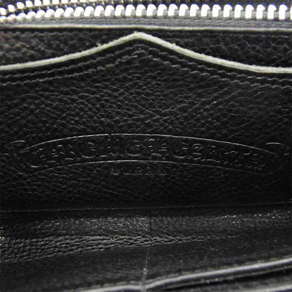 CHROME HEARTS クロムハーツ（原本無） REC F ZIP BS フレア ラウンドファスナー ジップ ウォレット ブラック系【中古】