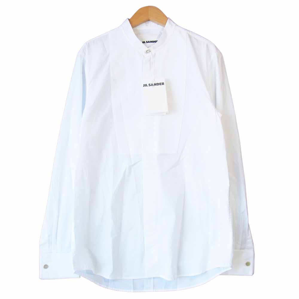 JIL SANDER ジルサンダー 20SS 1352286 cotton poplin tuxedo shirt チェーンリンク カフリンクス コットンポプリンタキシード シャツ ホワイト系 38/15【極上美品】【中古】