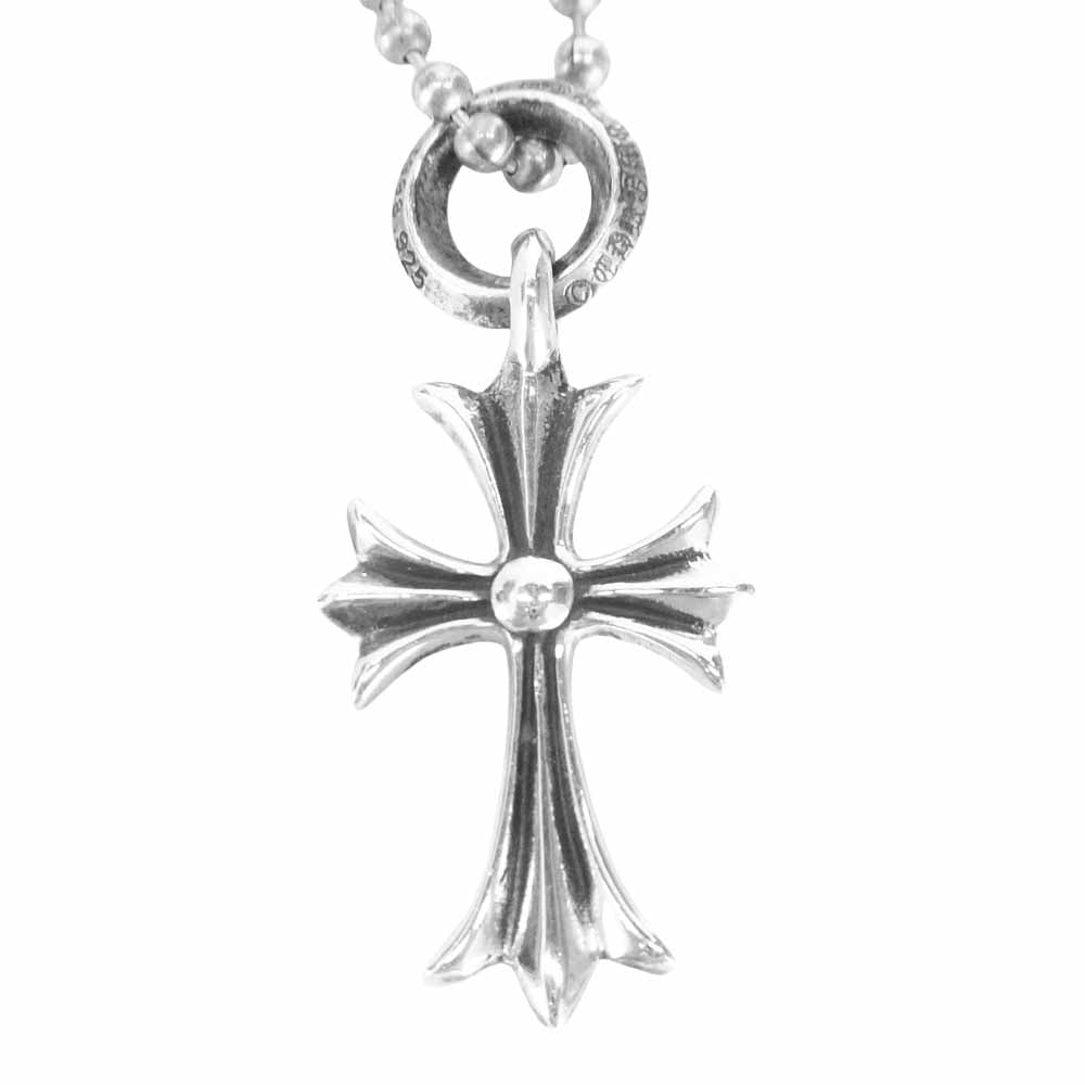CHROME HEARTS クロムハーツ（原本有） TINY CH CROSS タイニー CHクロス ペンダント ネックレス シルバー系【中古】