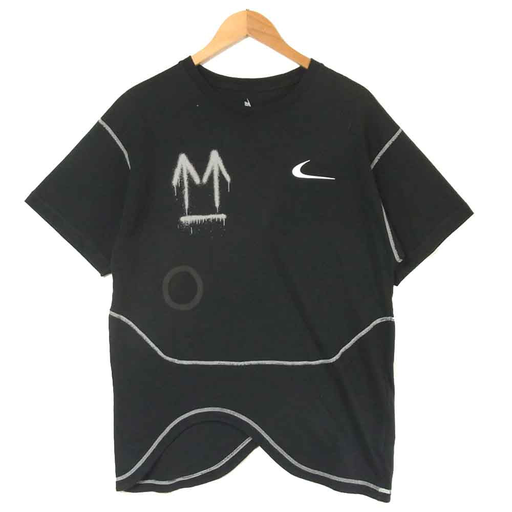 OFF-WHITE オフホワイト 20AW CN5567-010 NIKE M NRG RU SS TEE スウッシュ ロゴ バック スプレー アロー プリント 半袖 Tシャツ ブラック系 S【中古】