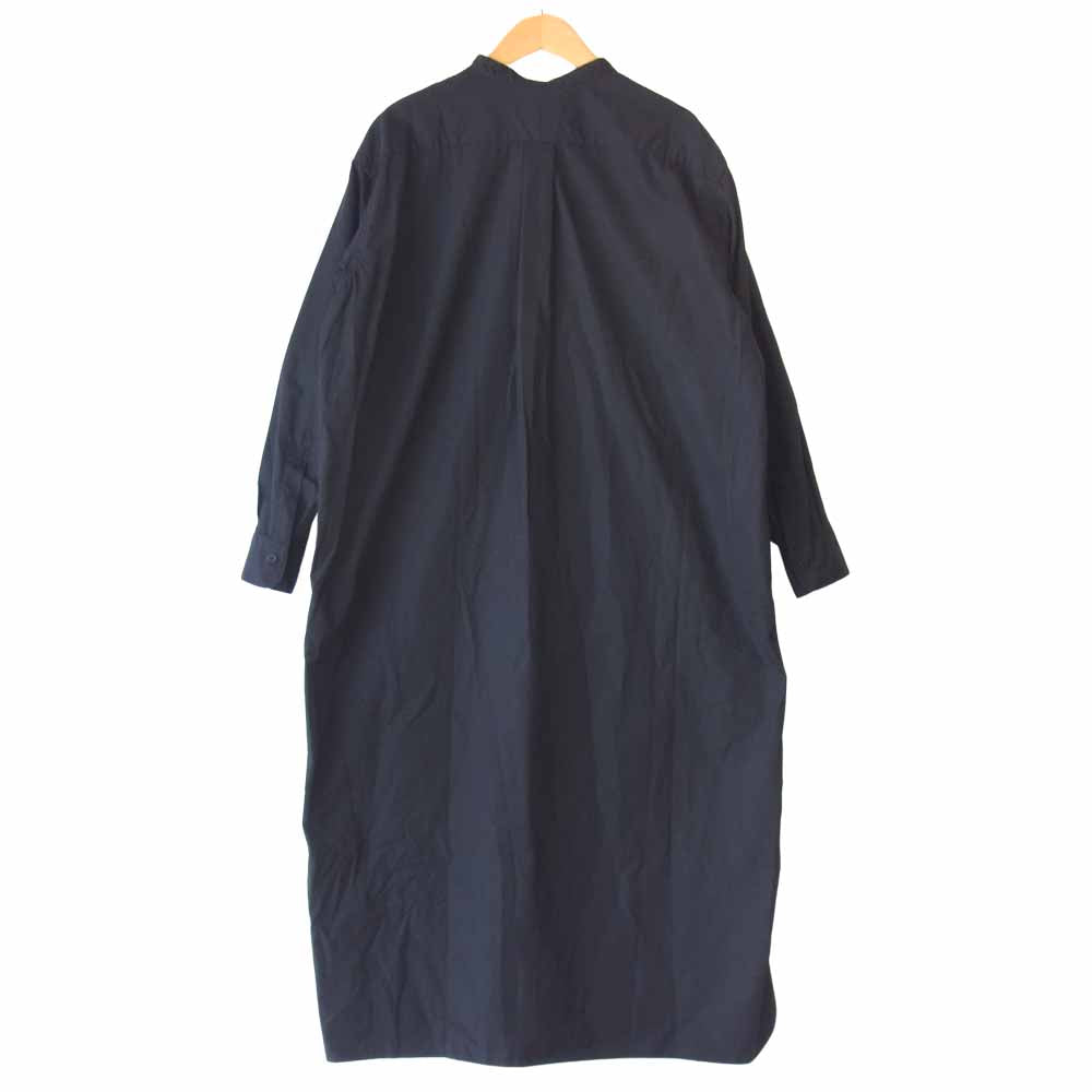 リノ 20SS L2001-DR004 BAND COLLAR PULLOVER DRESS Black  バンドカラー プルオーバー ロング シャツ ブラック系【中古】