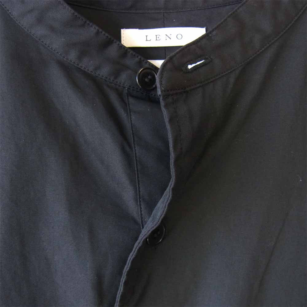 リノ 20SS L2001-DR004 BAND COLLAR PULLOVER DRESS Black  バンドカラー プルオーバー ロング シャツ ブラック系【中古】