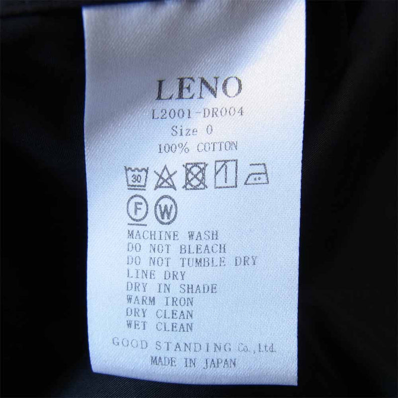リノ 20SS L2001-DR004 BAND COLLAR PULLOVER DRESS Black  バンドカラー プルオーバー ロング シャツ ブラック系【中古】