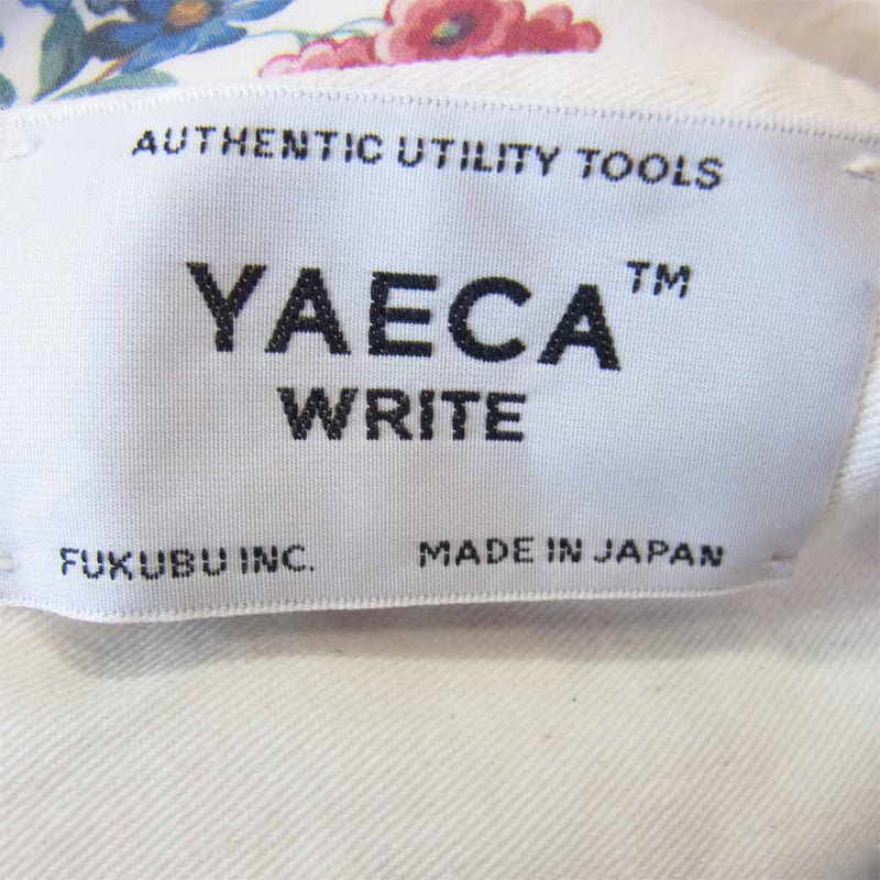 YAECA ヤエカ 90701 WRITE ライト A LINE DRESS SUSSEX S フラワープリント Aライン ドレス ホワイト系  M【中古】