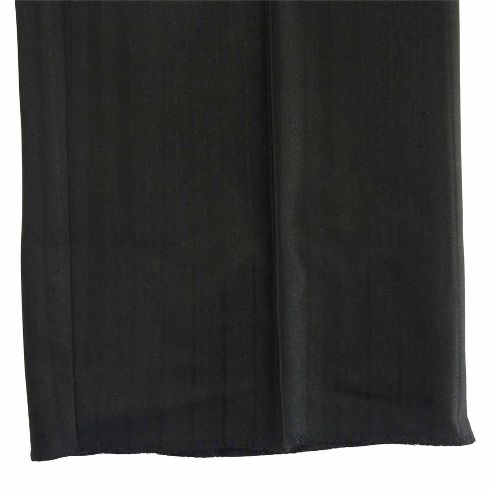 GIORGIO ARMANI ジョルジオアルマーニ GAロゴ刺繍 ストライプ 2B セットアップ スーツ イタリア製 ブラック系 ジャケット 52 パンツ 36【美品】【中古】