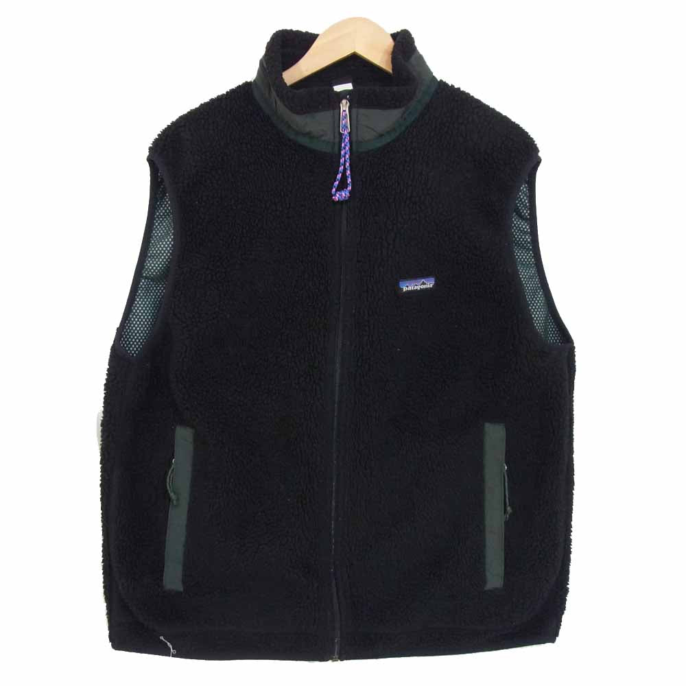 patagonia パタゴニア 23043 F97 USA製 Retro X VEST レトロ X ベスト PEF フリース ベスト ブラック系 XL【中古】