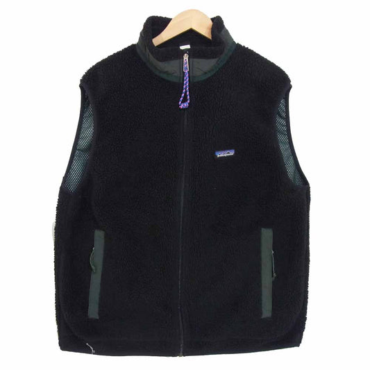 patagonia パタゴニア 23043 F97 USA製 Retro X VEST レトロ X ベスト PEF フリース ベスト ブラック系 XL【中古】